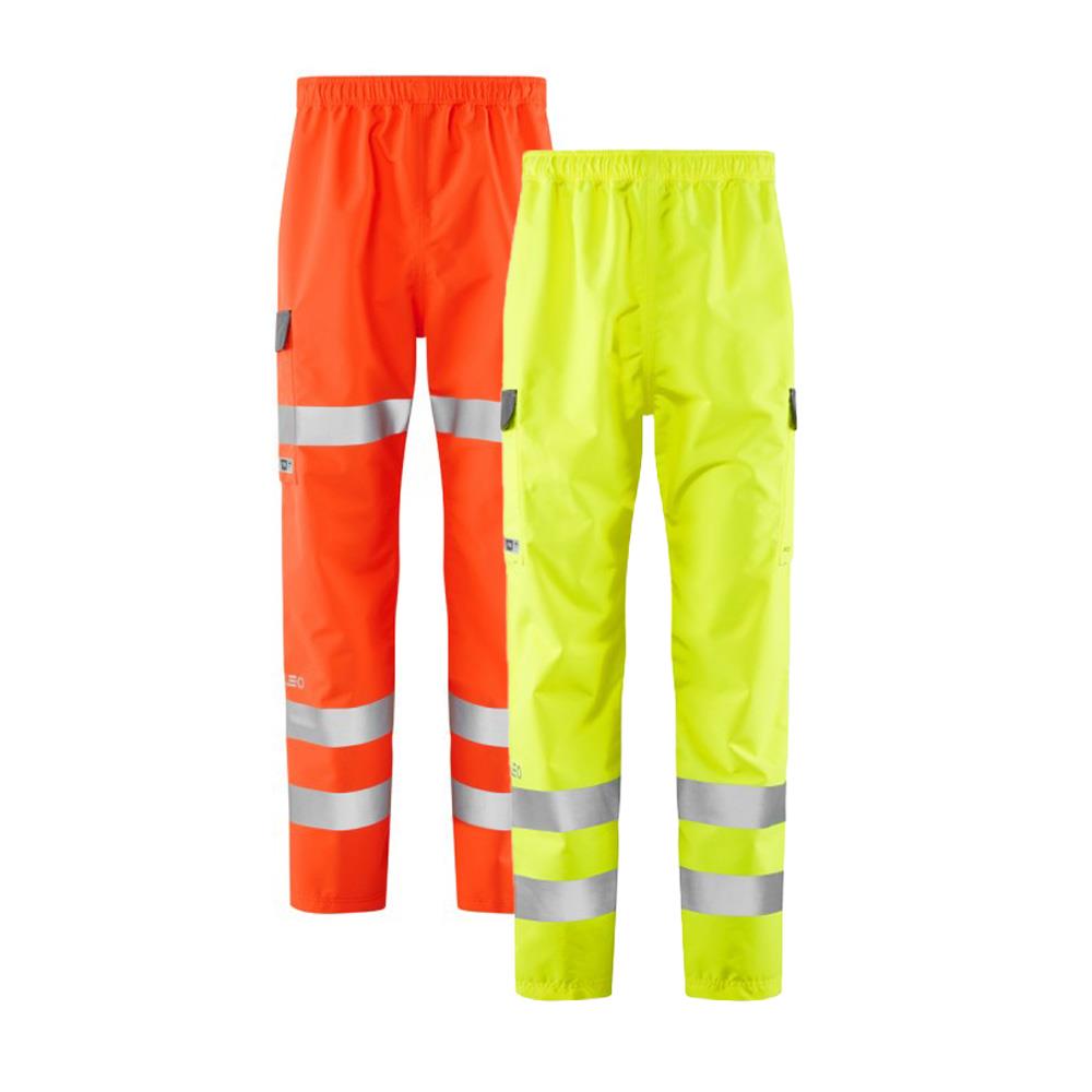 Leo Workwear Westleigh Leo Ecoviz 10K Performance Breathable Overtrouser Hi Vis