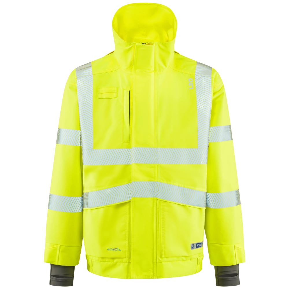 Leo Workwear Dartmoor Leo Ecoviz 15K Performance+ Breathable Bomber Jacket Hi Vis Class 3