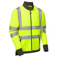 Leo Workwear Arganite Leo Ecoviz Zipped Sweatshirt Hi Vis