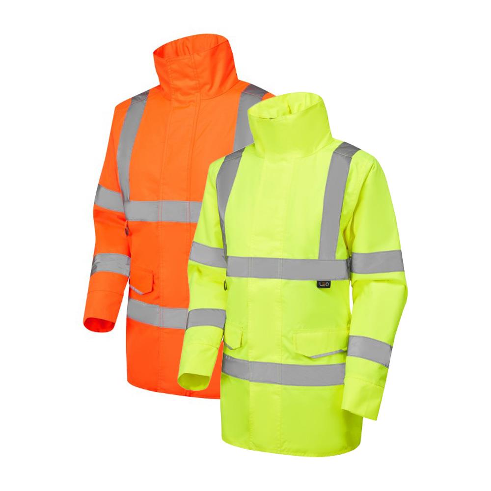 Leo Workwear Cheristow Leo Ecoviz 4K Womens Baffle Lined Anorak Hi Vis Coat