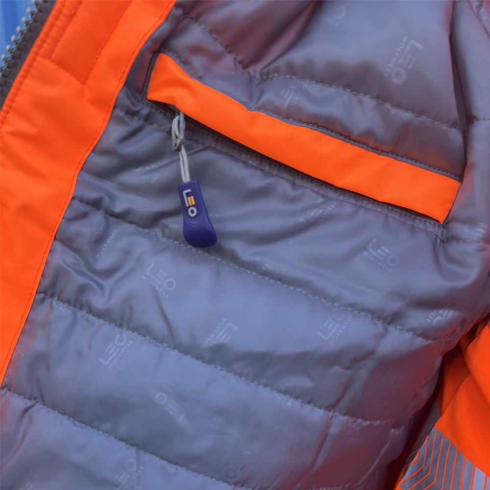 Leo Workwear Cheristow Leo Ecoviz 4K Womens Baffle Lined Anorak Hi Vis Coat