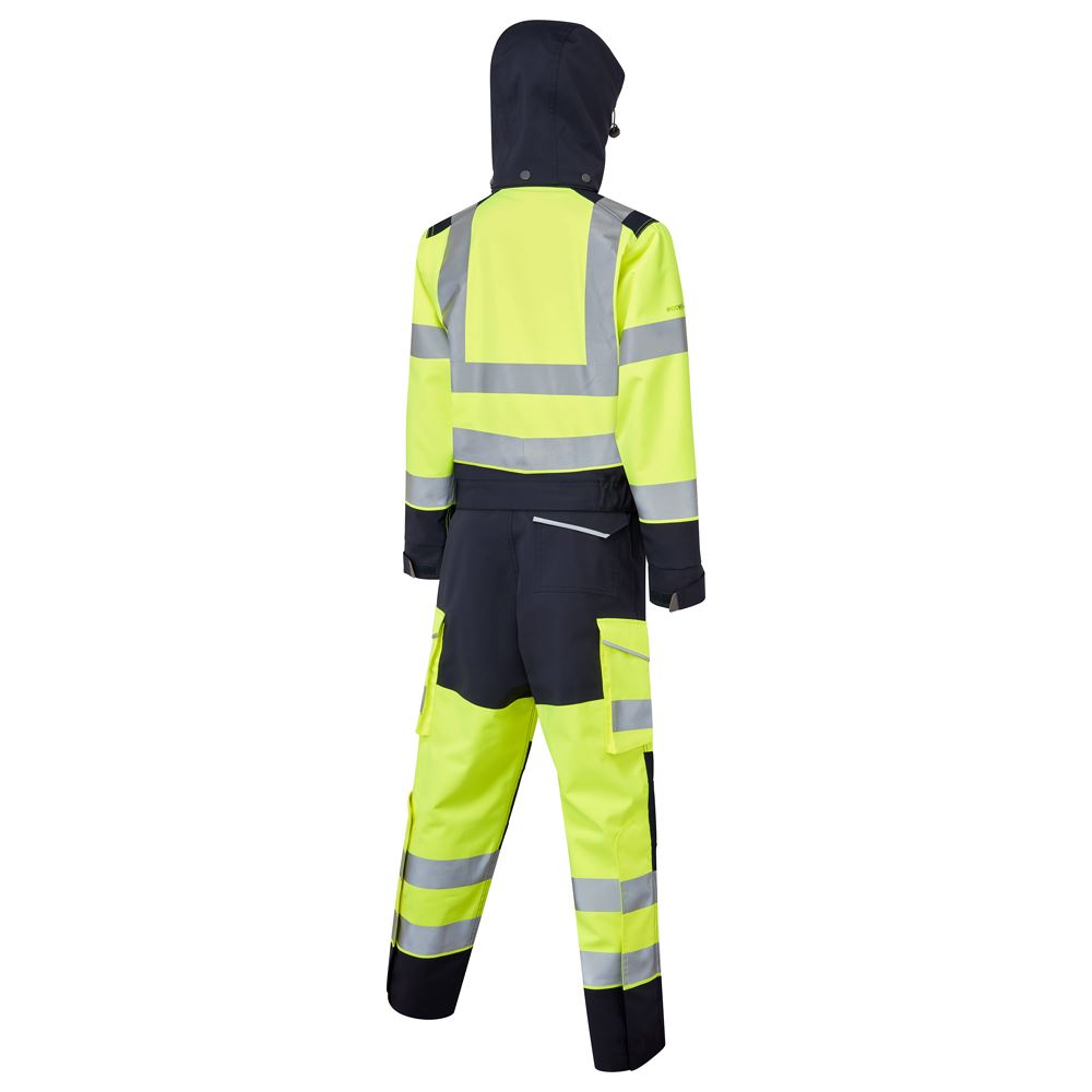 Leo Workwear Honeychurch Leo Ecoviz 10Kx Performance+ Womens Breathable 2-Part Coverall Hi Vis Stretch