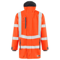 Leo Workwear Eastleigh Leo Ecoviz 10K Performance Breathable Anorak Hi Vis Jacket Coat