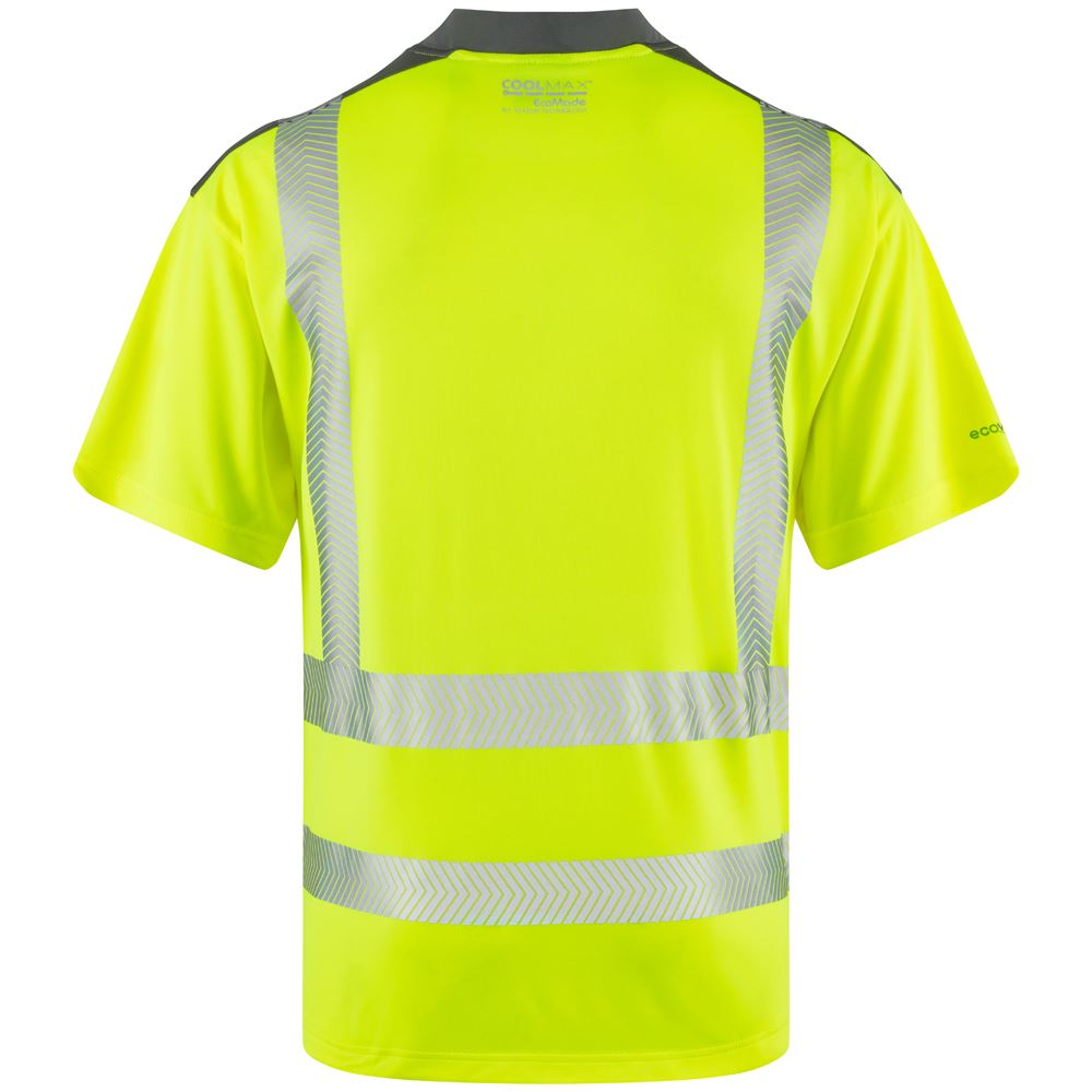 Leo Workwear Putsborough Leo Ecoviz Coolmax High Performance T-Shirt Hi Vis Traffic