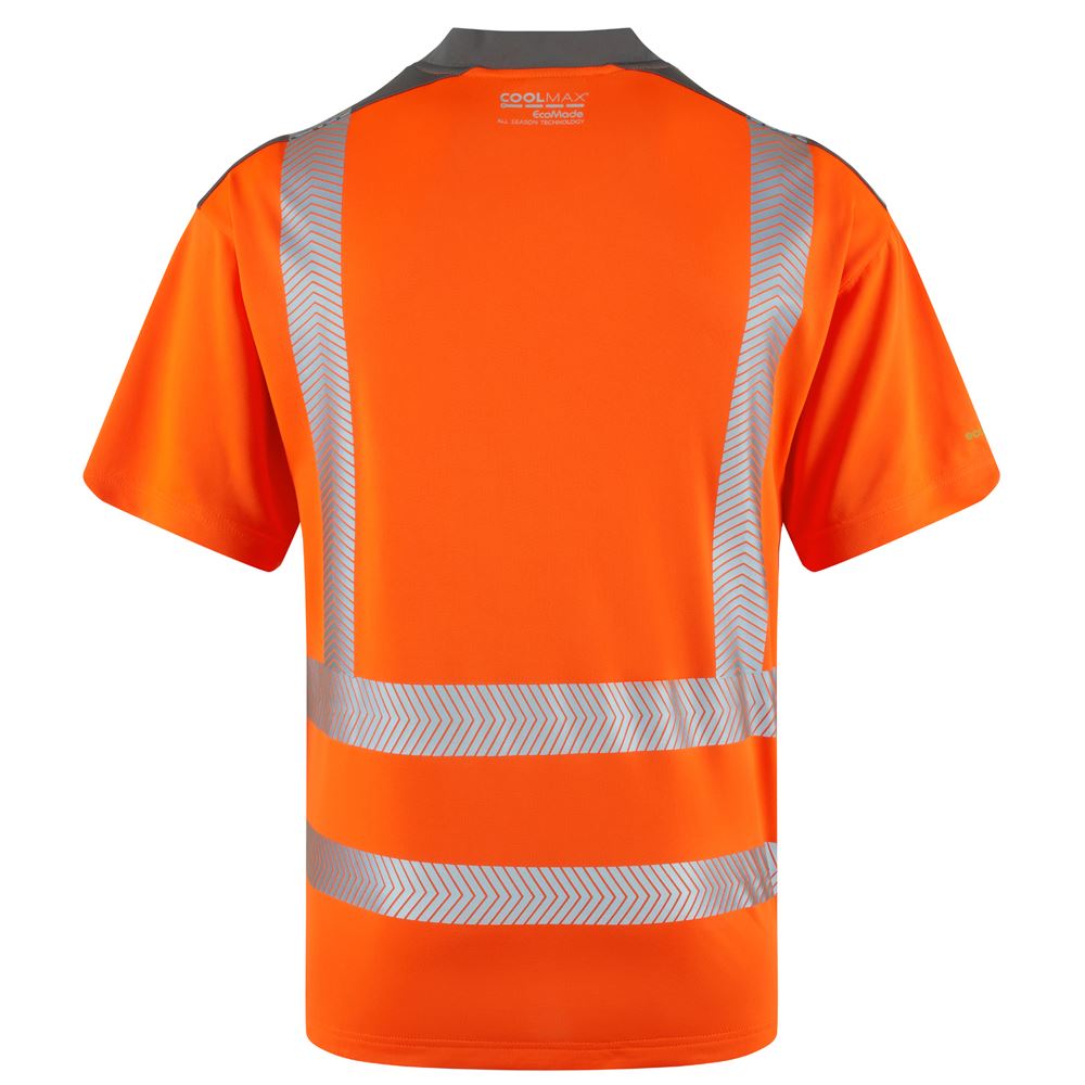 Leo Workwear Putsborough Leo Ecoviz Coolmax High Performance T-Shirt Hi Vis Traffic