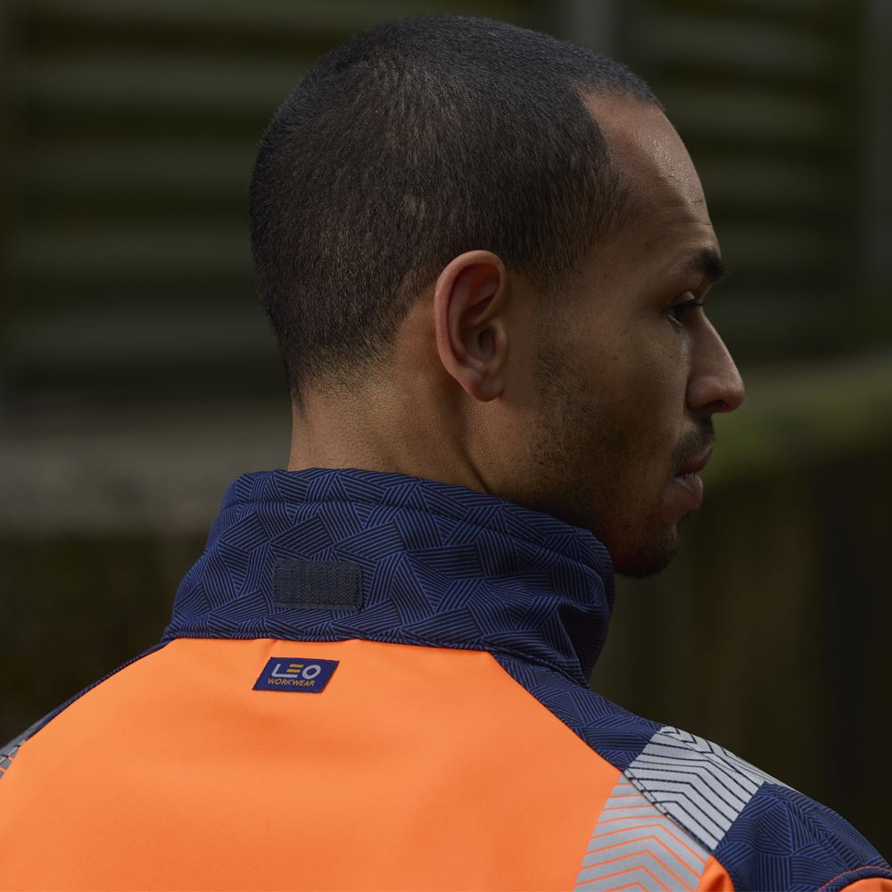 Leo Workwear Bowden Leo Ecoviz Softshell Jacket Hi Vis