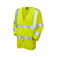 Leo Workwear Sticklepath Iso 20471 Cl 3 Lfs 3/4 Sleeve (En 14116/En 1149) Hi Vis Flame Retardant