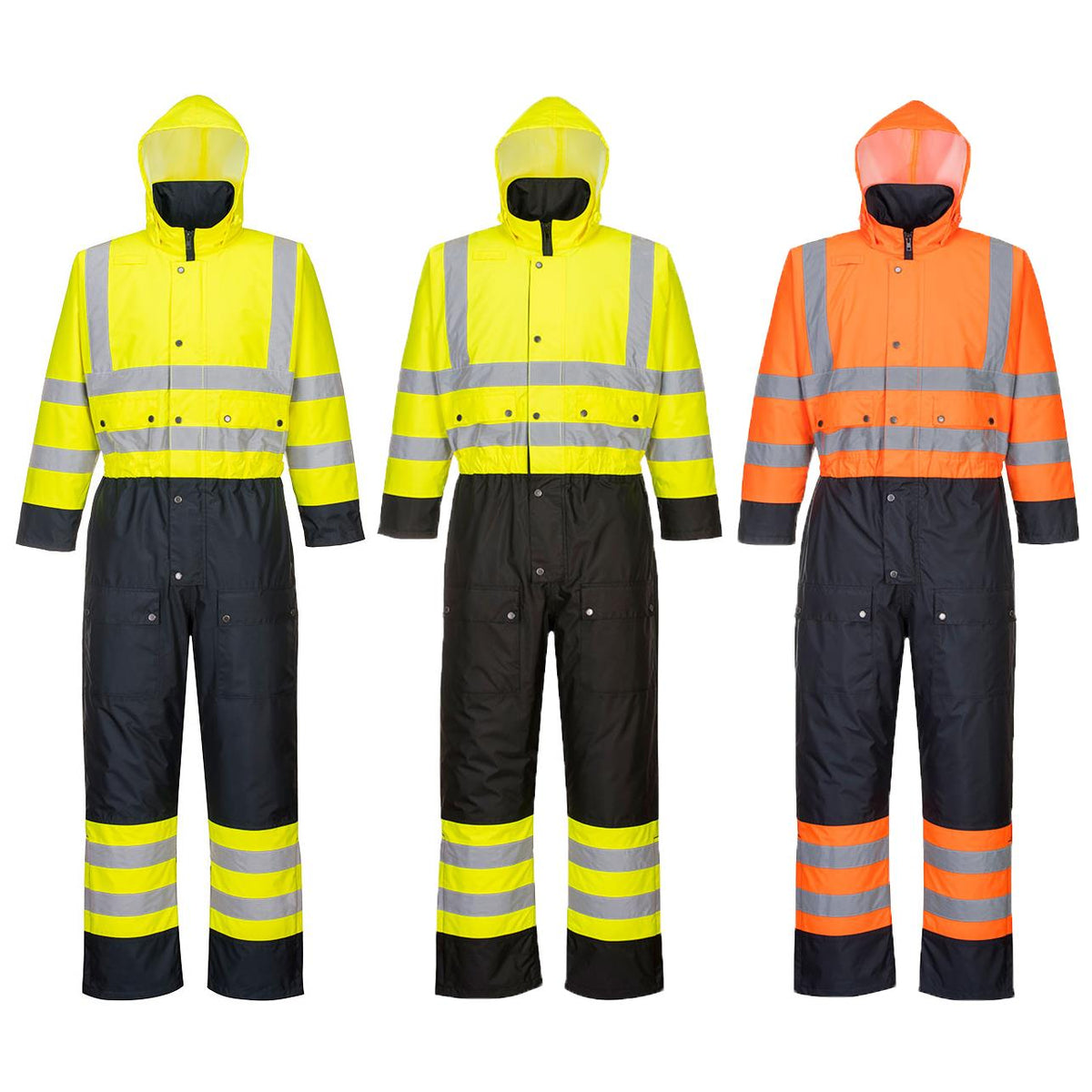 Portwest Hi-Vis Contrast Coverall - Lined