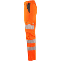 Leo Workwear Winswell Leo Ecoviz Womens Lightweight Polyester Stretch Cargo Trouser Hi Vis