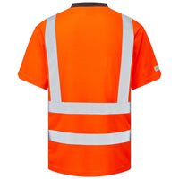 Leo Workwear Newport Leo Ecoviz Comfort T-Shirt Hi Vis Rail Spec