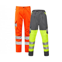 Leo Workwear Beckamoor Leo Ecoviz Womens Stretch Cargo Trouser Hi Vis