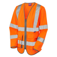 Leo Workwear Beaworthy Leo Ecoviz Womens Sleeved Superior Waistcoat Hi Vis