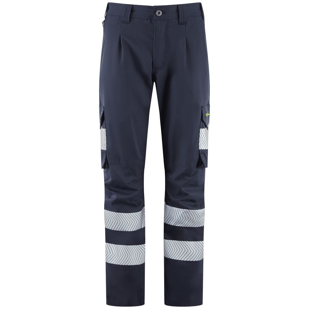 Leo Workwear Winswell Leo Ecoviz Womens Lightweight Polyester Stretch Cargo Trouser Hi Vis