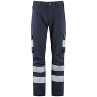 Leo Workwear Winswell Leo Ecoviz Womens Lightweight Polyester Stretch Cargo Trouser Hi Vis