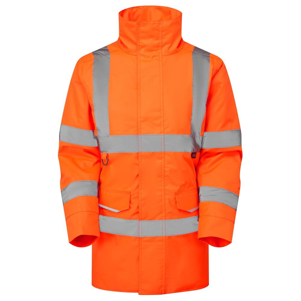 Leo Workwear Cheristow Leo Ecoviz 4K Womens Baffle Lined Anorak Hi Vis Coat