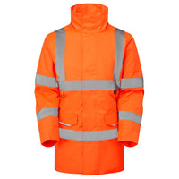 Leo Workwear Cheristow Leo Ecoviz 4K Womens Baffle Lined Anorak Hi Vis Coat