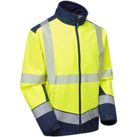 Leo Workwear Bowden Leo Ecoviz Softshell Jacket Hi Vis