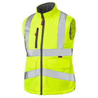 Leo Workwear Sandymere Leo Ecoviz Womens Bodywarmer Hi Vis
