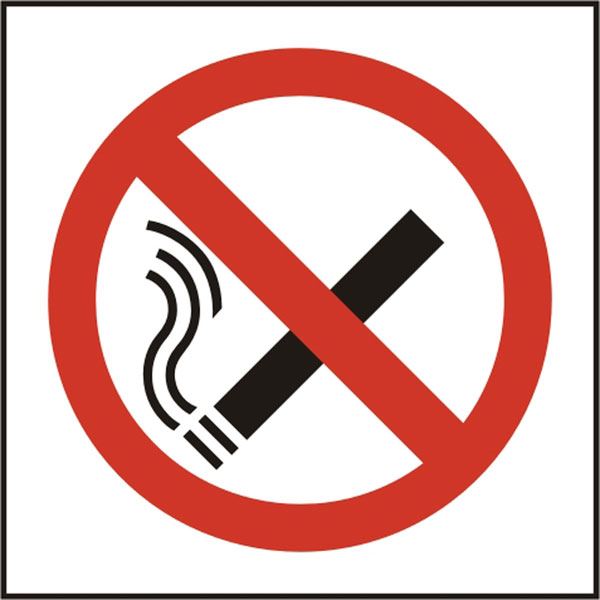 Beeswift No Smoking Symbol Self Adhesive Vinyl Sign - 100 x 100mm (5 Pack)