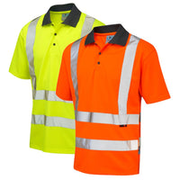 Leo Workwear Rockham Leo Ecoviz Performance Polo Shirt Hi Vis Class 2