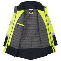 Leo Workwear Marwood Leo Ecoviz 4K Superior Baffle Lined Anorak Hi Vis