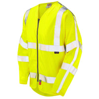 Leo Workwear Huish Leo Ecoviz Lfs/As Sleeved Zip Waistcoat (En 14116 & En1149)