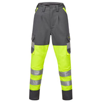 Leo Workwear Beckamoor Leo Ecoviz Womens Stretch Cargo Trouser Hi Vis