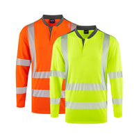 Leo Workwear Watermouth Leo Ecoviz Coolmax High Performance Sleeved T-Shirt Hi Vis