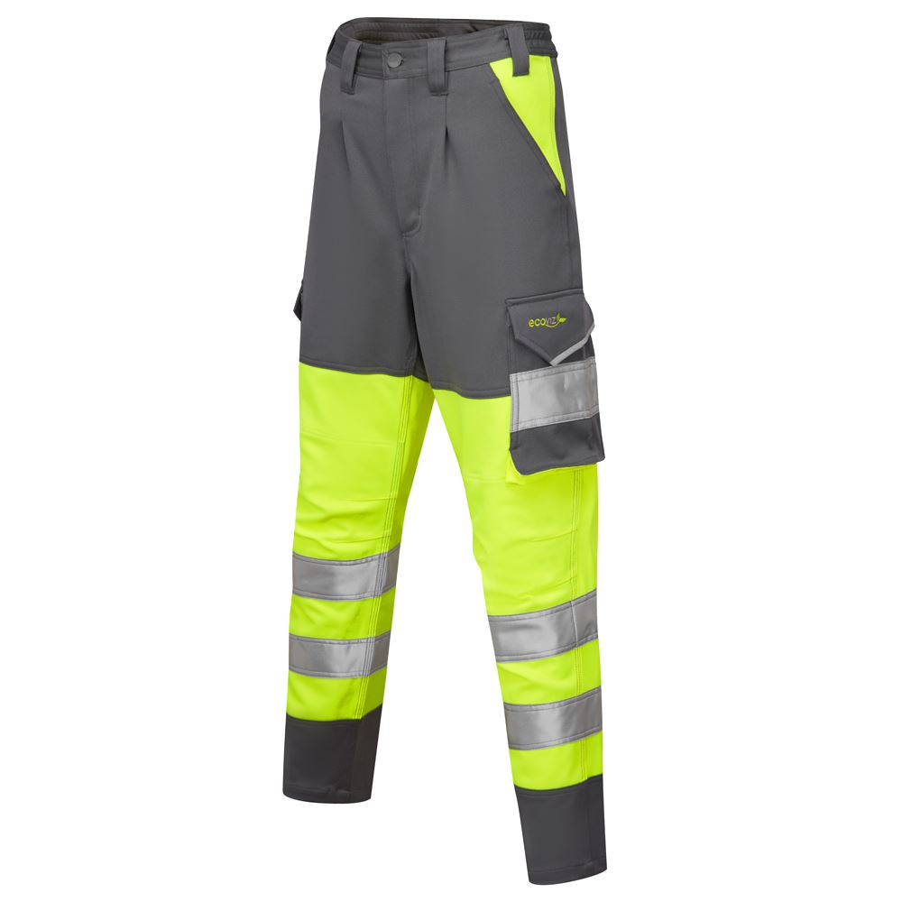 Leo Workwear Beckamoor Leo Ecoviz Womens Stretch Cargo Trouser Hi Vis