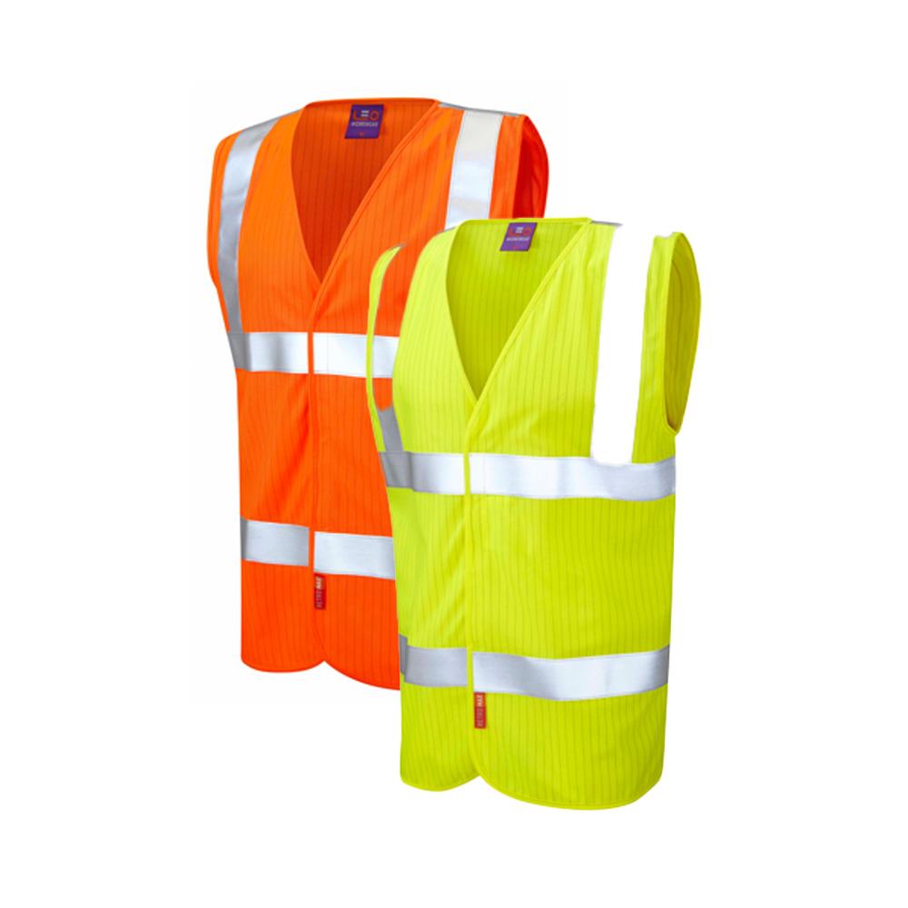 Leo Workwear Clifton Leo Ecoviz Lfs/As Waistcoat  (En 14116 & En 1149) Reflective Hi Vis