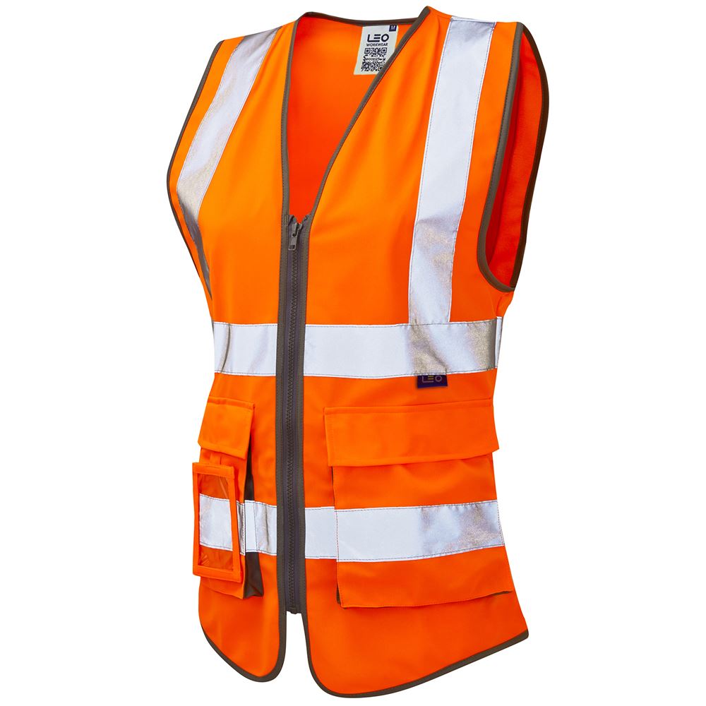 Leo Workwear Lynmouth Leo Ecoviz Womens Superior Waistcoat Class 1 Hi Vis