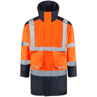 Leo Workwear Tawstock Leo Ecoviz 4K Baffle Lined Anorak Waterproof Jacket Coat