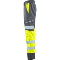 Leo Workwear Winsford Leo Ecoviz Lightweight Polyester Stretch Cargo Trouser Hi Vis Class1