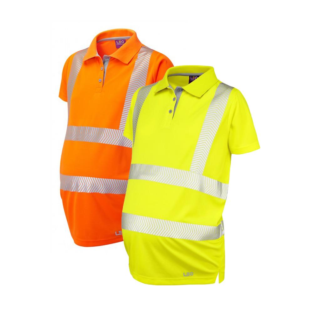 Leo Workwear Lovacott Leo Ecoviz Performance+ Maternity Polo Shirt Recycled Sustainable