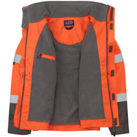 Leo Workwear Bickington Leo Ecoviz 4K Superior Fleece Lined Bomber Jacket Hi Vis