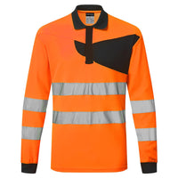 Portwest PW2 Hi-Vis Long Sleeve Polo Shirt
