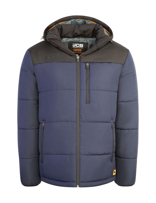 JCB Workwear Unisex Padded Jacket with Hood