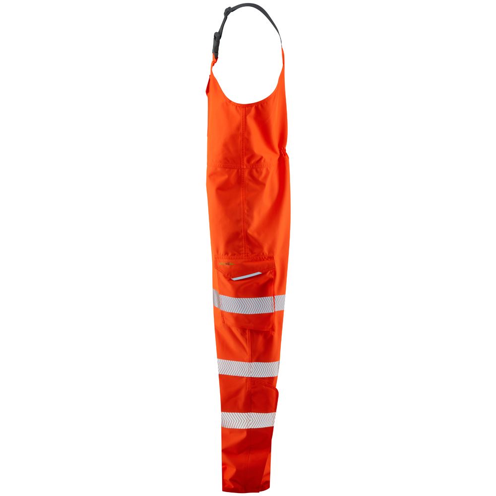 Leo Workwear Northam Leo Ecoviz 15K Performance+ Bib & Brace Hi Vis Orange