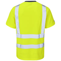 Leo Workwear Braunton Leo Ecoviz Performance T-Shirt Hi Vis