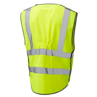 Leo Workwear Barnstaple Leo Ecoviz Rail Superior Waistcoat Hi Vis