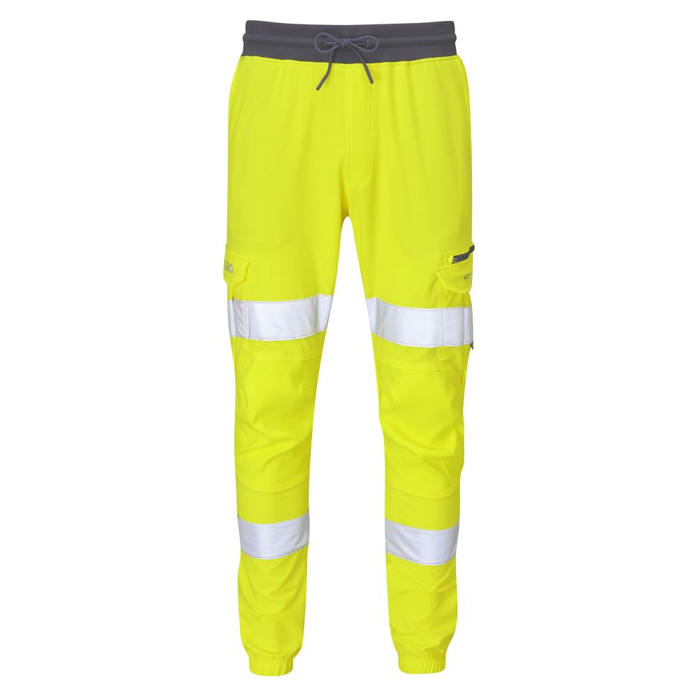Leo Workwear Hawkridge Leo Ecoviz High Performance 4X Stretch Trouser Hi Vis Jogging