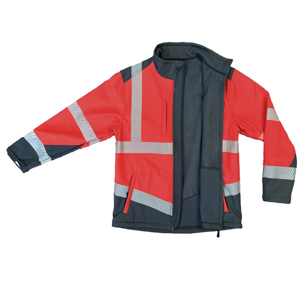 Leo Workwear Bowden Leo Ecoviz Softshell Jacket Hi Vis
