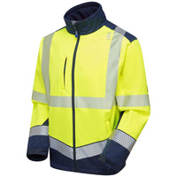 Leo Workwear Bowden Leo Ecoviz Softshell Jacket Hi Vis