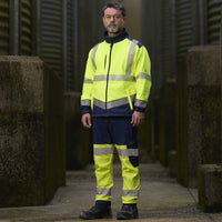 Leo Workwear Bowden Leo Ecoviz Softshell Jacket Hi Vis