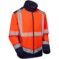 Leo Workwear Bowden Leo Ecoviz Softshell Jacket Hi Vis