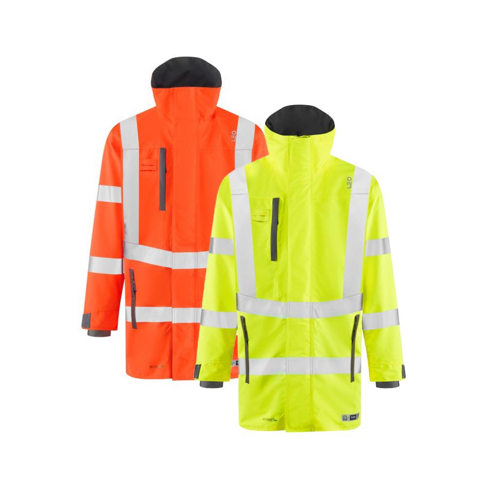 Leo Workwear Eastleigh Leo Ecoviz 10K Performance Breathable Anorak Hi Vis Jacket Coat