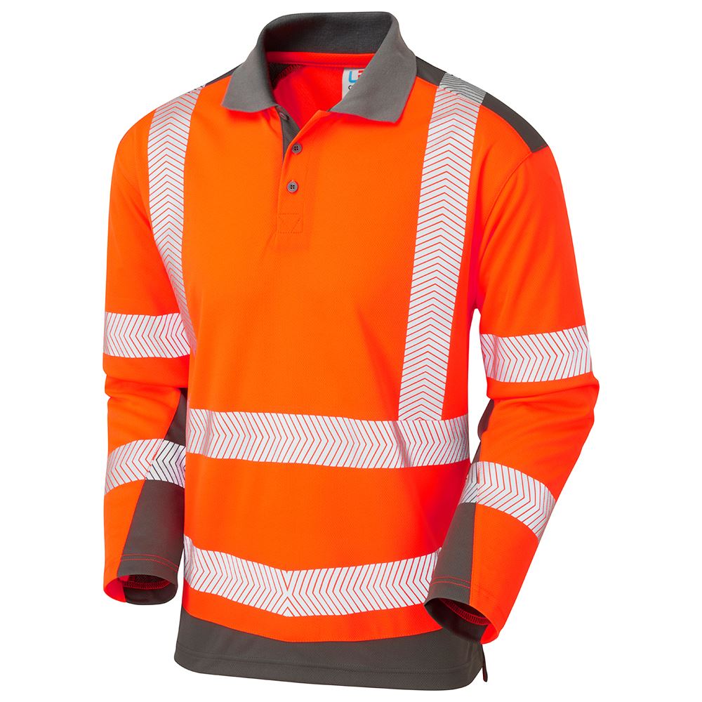 Leo Workwear Wringcliff Leo Ecoviz Performance+ Dual Colour Polo Shirt Lightweight Breathable