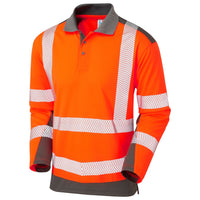 Leo Workwear Wringcliff Leo Ecoviz Performance+ Dual Colour Polo Shirt Lightweight Breathable