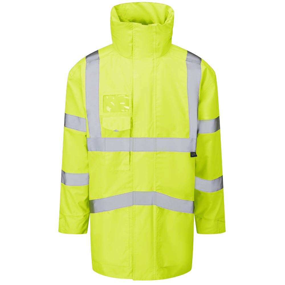 Leo Workwear Marwood Leo Ecoviz 4K Superior Baffle Lined Anorak Hi Vis