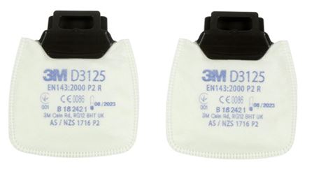 3M D3125 Secure Click P2R Particulate Filter (20 Pack)